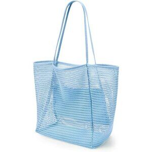 BeachNylon Mesh Tote Bag Sky Blue